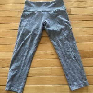Lululemon Cropped Heather Gray Leggings